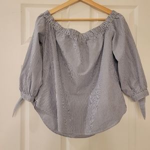 Abercrombie & Fitch Cotton Off Shoulder Top, Size M